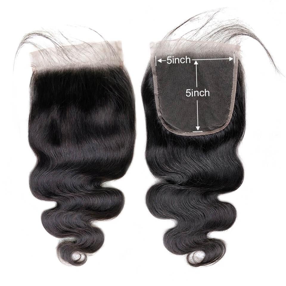 5x5 HD Raw Body Wave Closure