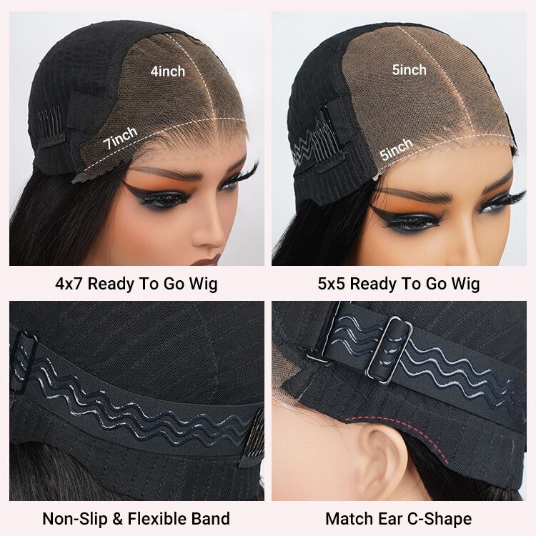 Raw Straight 5x5 Ready To Wear Wigs HD Lace