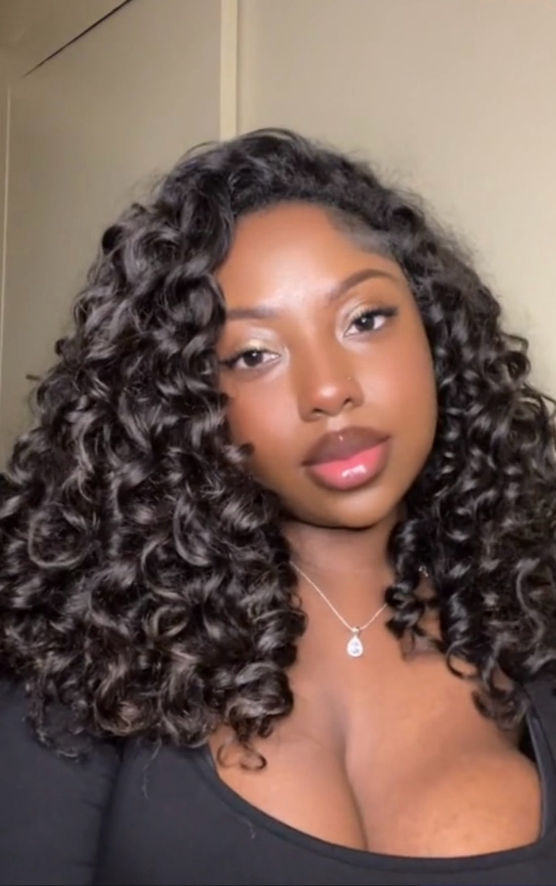 Deep Curly Half Wig 200% Density
